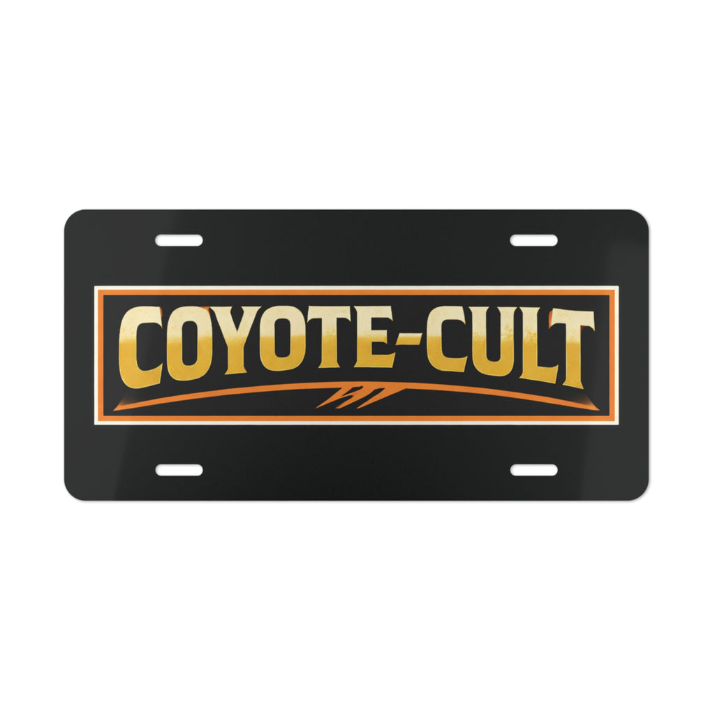 Vanity Plate - Coyote Cult Retro Logo