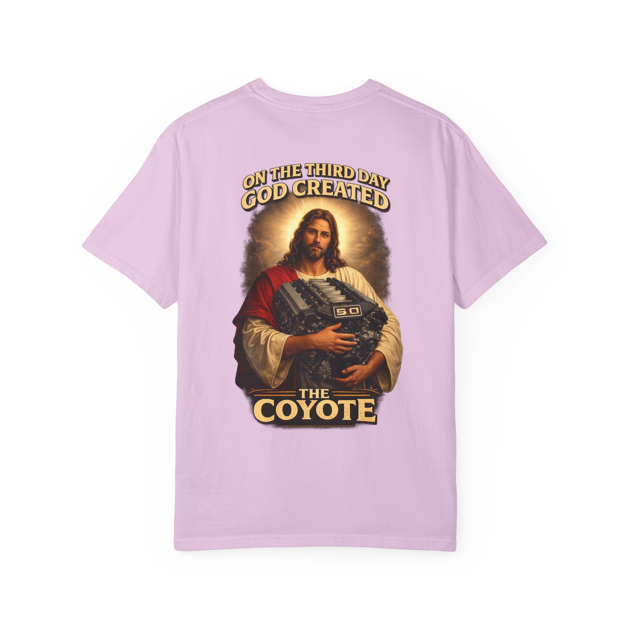 God created the Coyote — Graphic Racing Tee