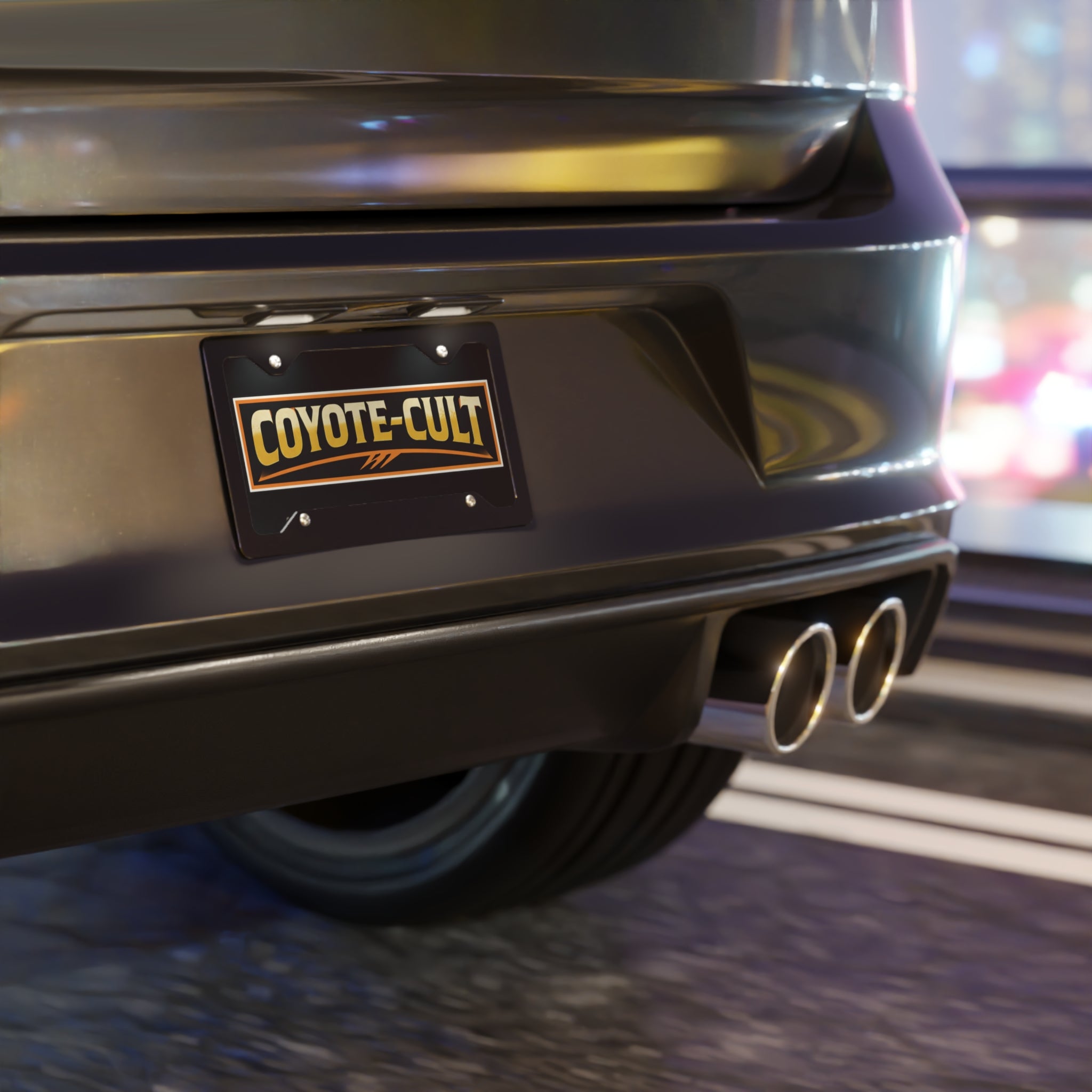 Vanity Plate - Coyote Cult Retro Logo