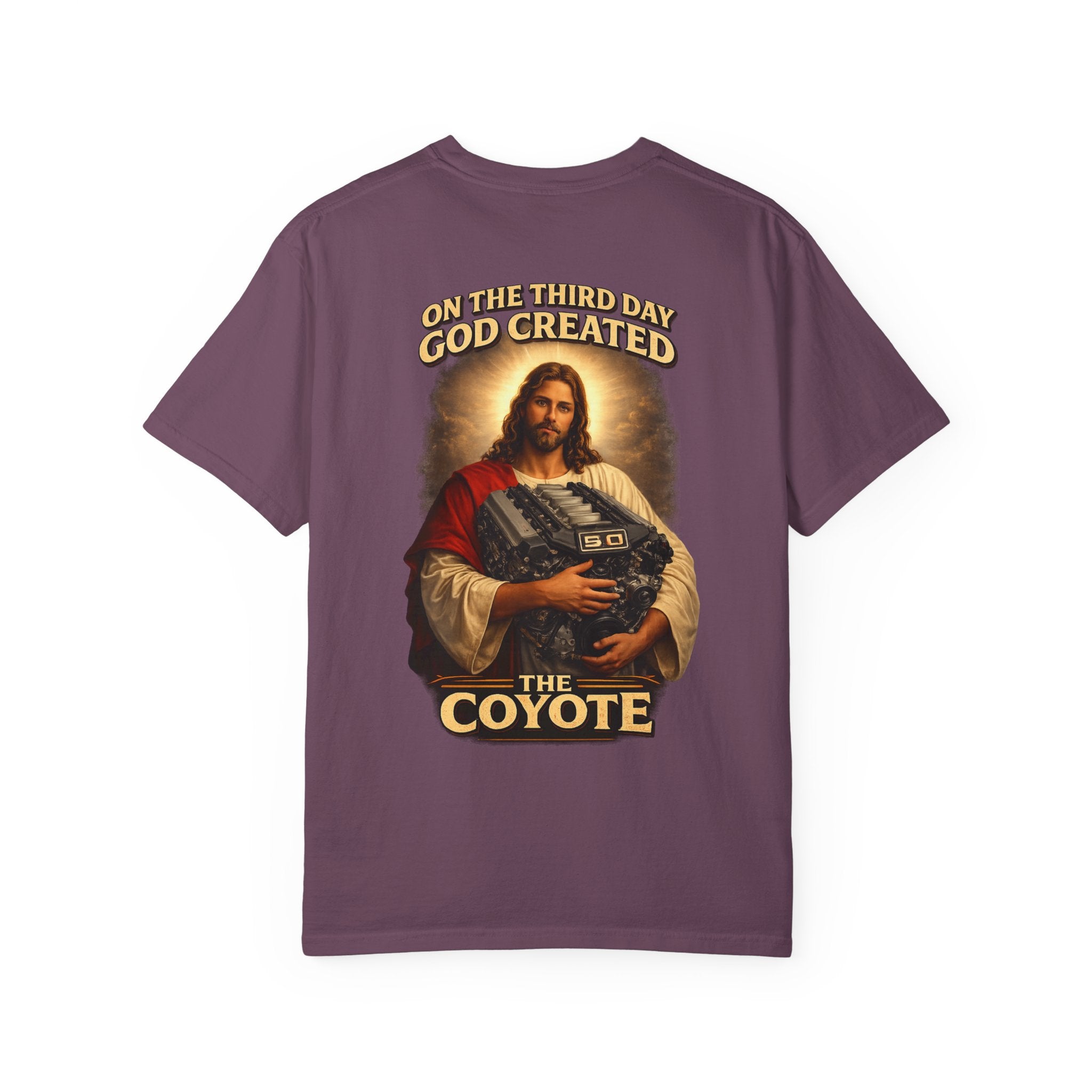 God created the Coyote — Graphic Racing Tee