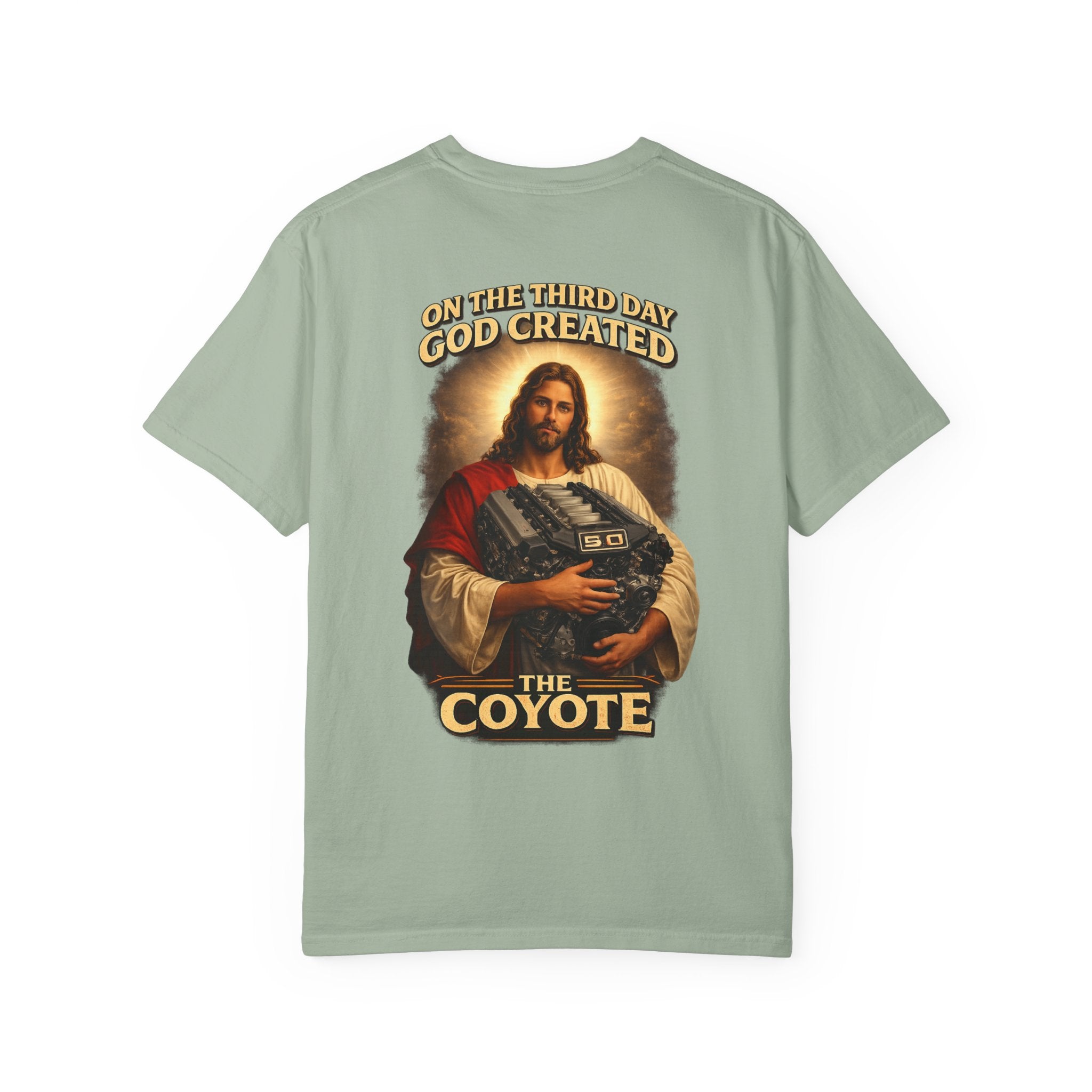 God created the Coyote — Graphic Racing Tee