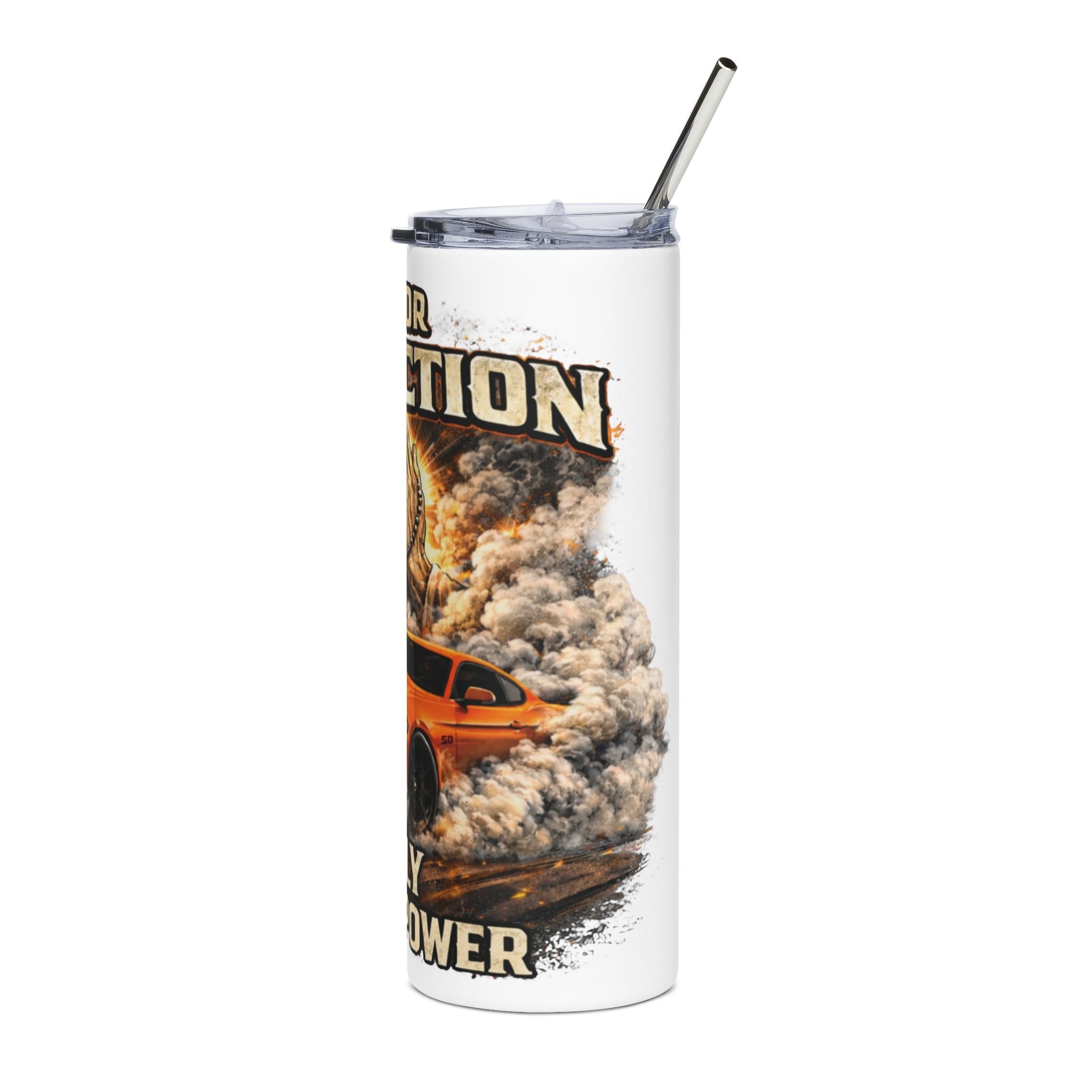20oz Tumbler — "Pray for Traction: Holy Horsepower"