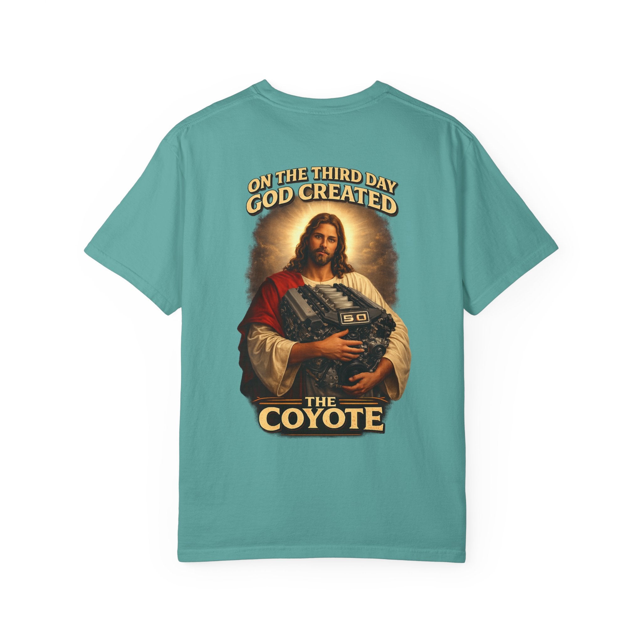 God created the Coyote — Graphic Racing Tee