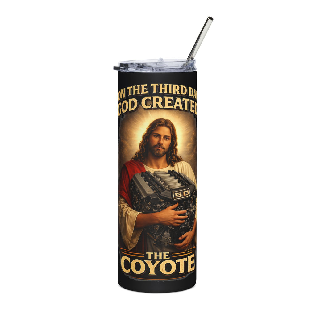 20oz Tumbler – "On the Third Day - God Created the Coyote"